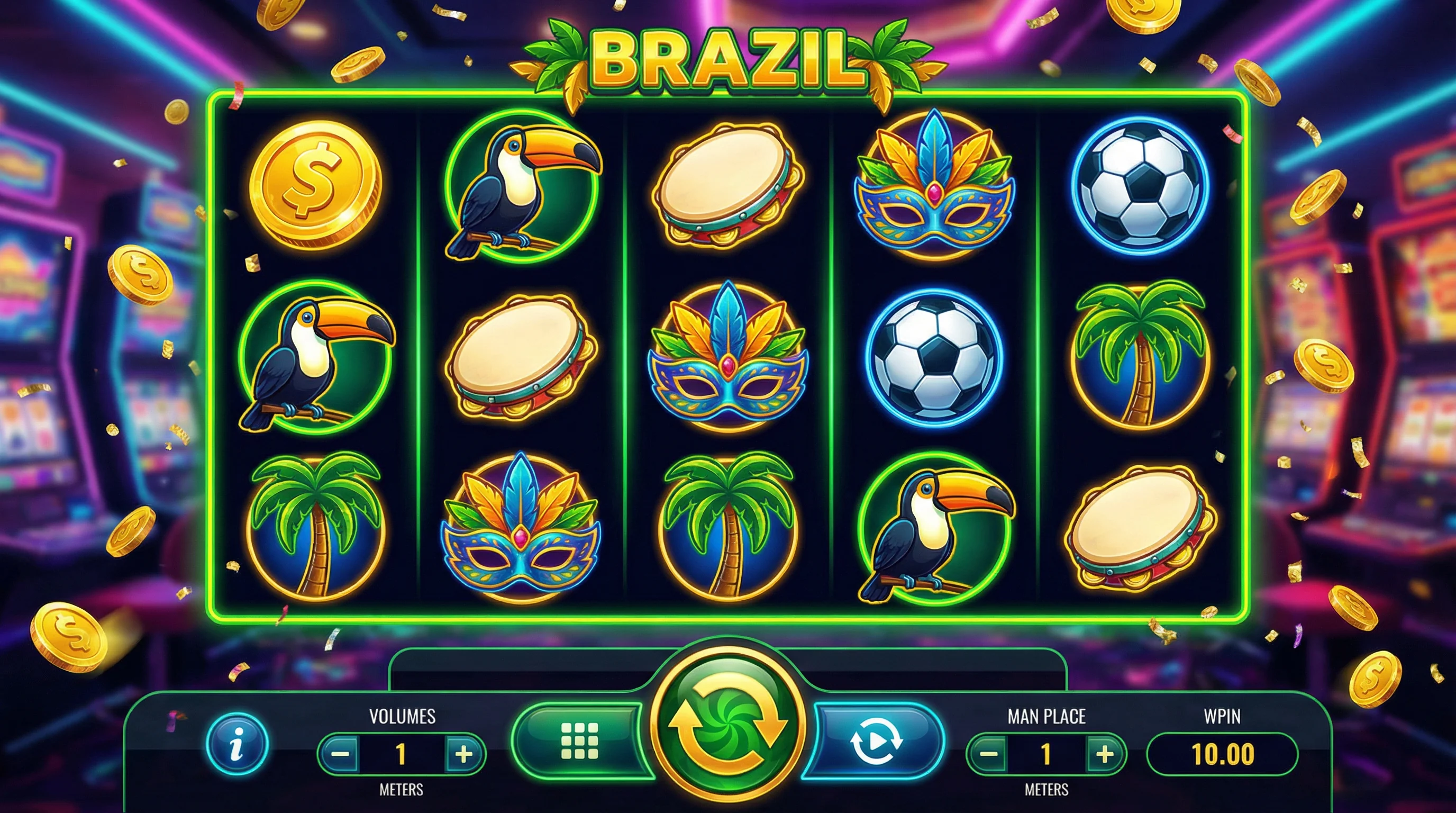 Caça-níqueis brasileiro com tema tropical no sssbet